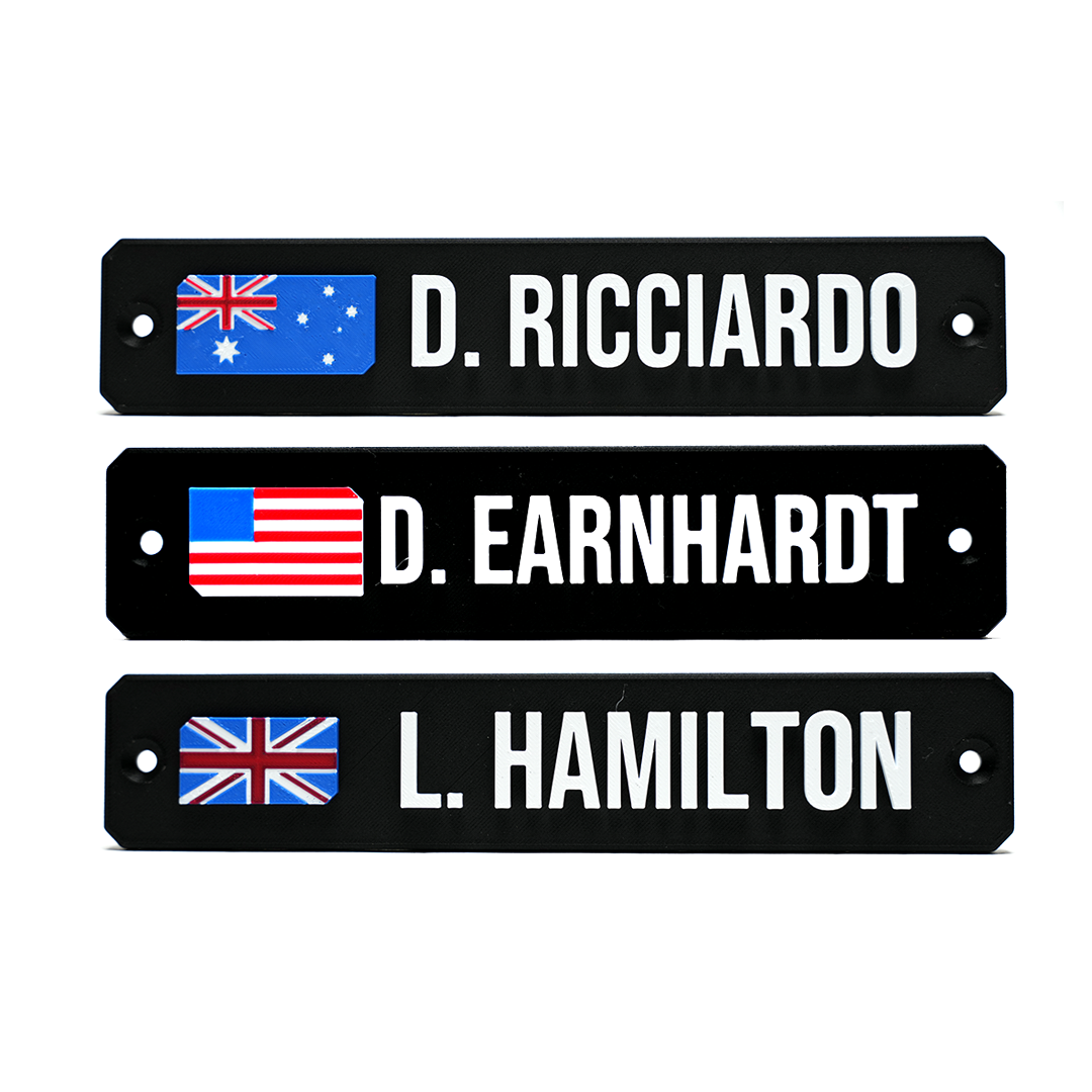 Custom Name Plate for Simulator