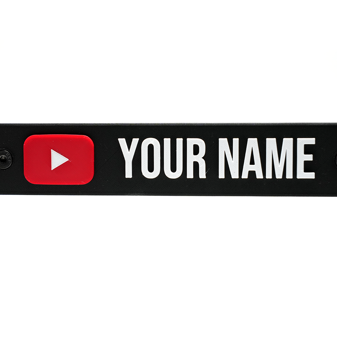 Custom Social Media Name Plate for Simulator