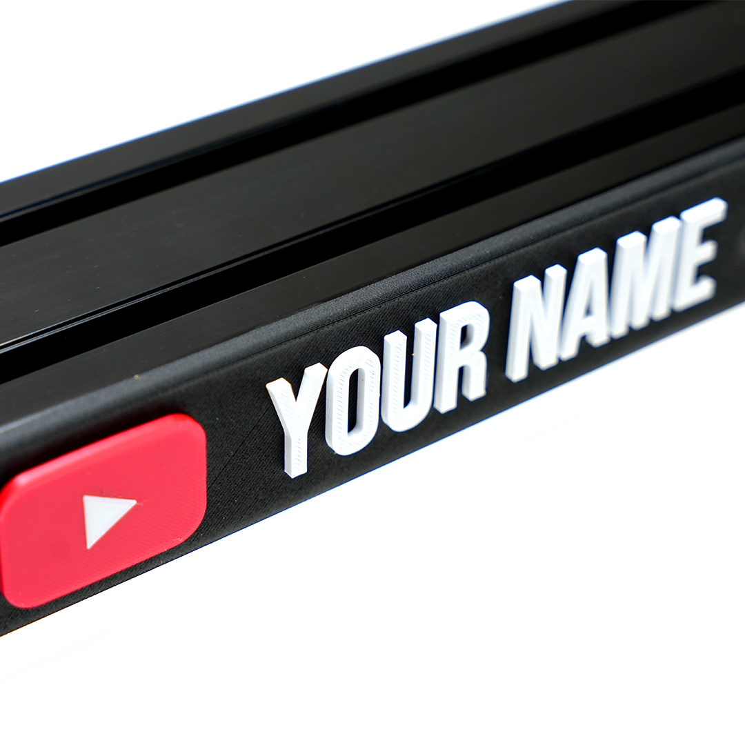 Custom Social Media Name Plate for Simulator