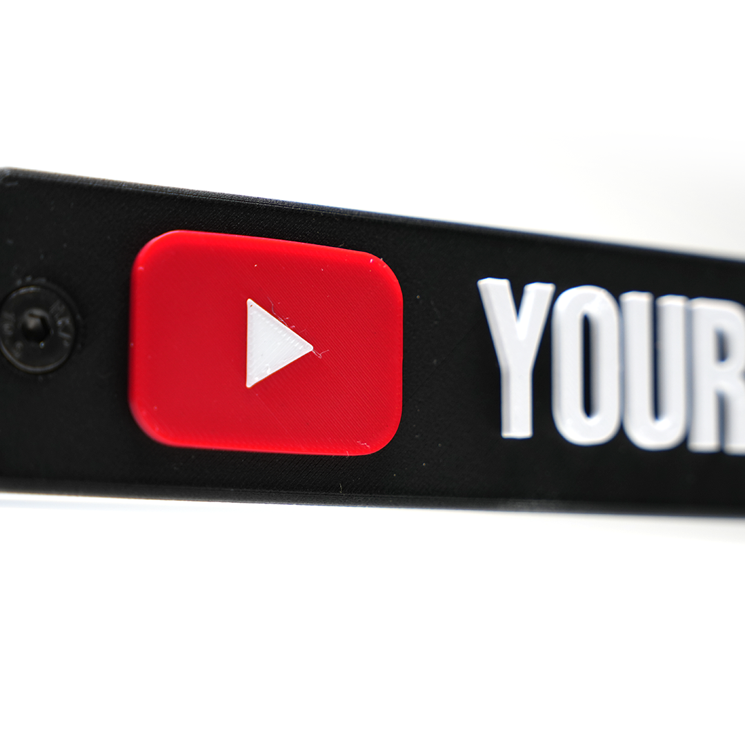 Custom Social Media Name Plate for Simulator