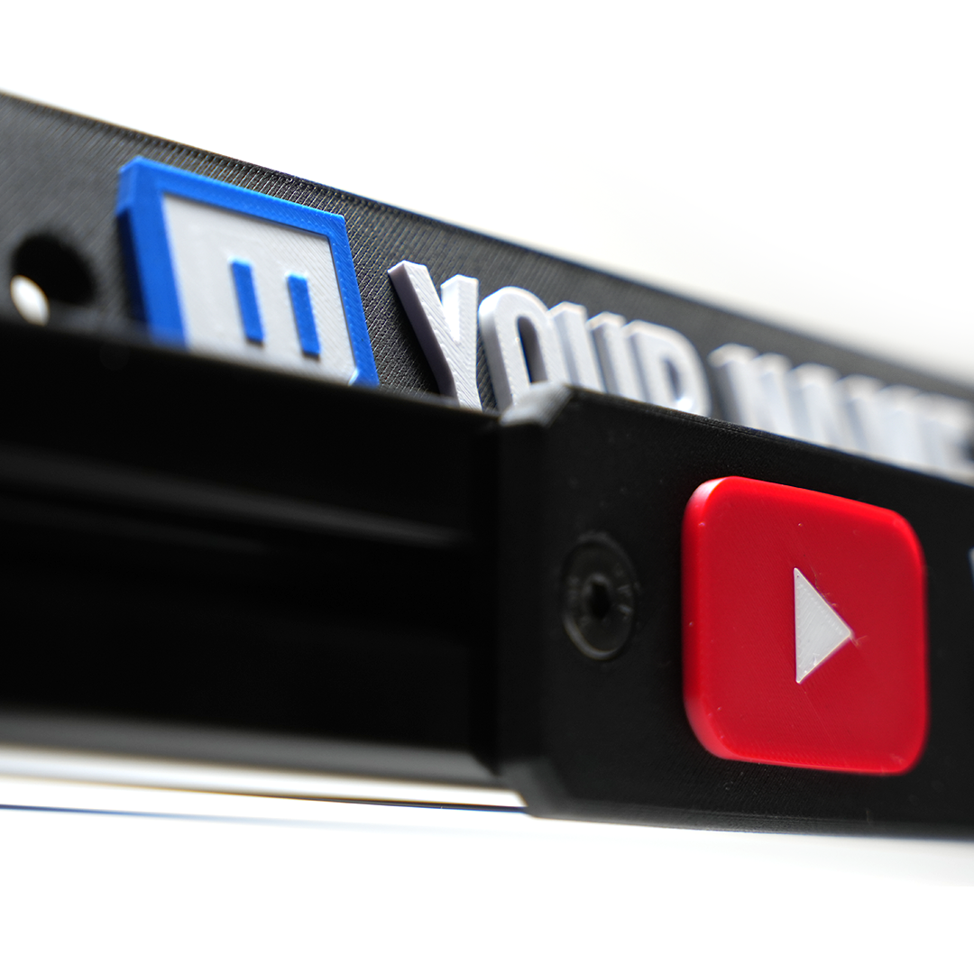 Custom Social Media Name Plate for Simulator
